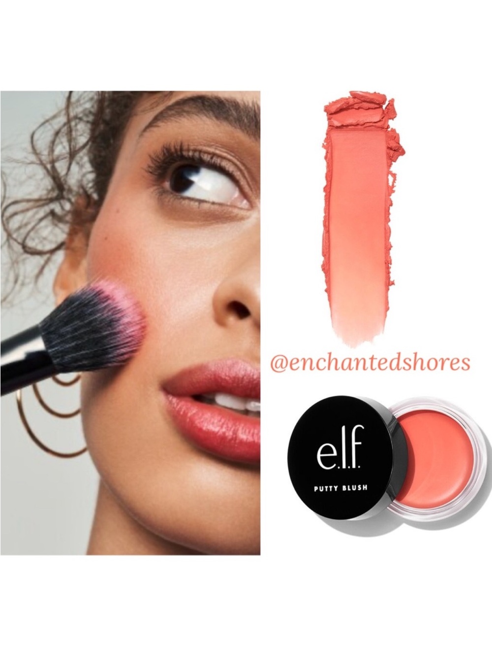 Putty Blush Turks and Caicos Elf Pink Coral Peach Cream Blush Cosmetics Makeup